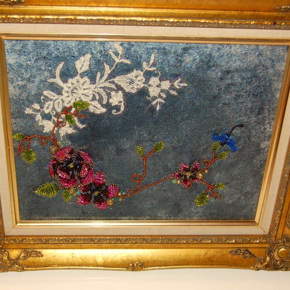 Mindy Lam Swarovski Original Art Haute Couture Kai Sia Mother Mixed Media Rare